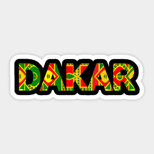 Dakar Senegal Flag Style Sticker